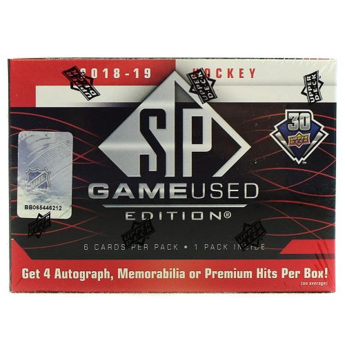 2018-19 Upper Deck SP Game Used Hockey Hobby Box | Stakk