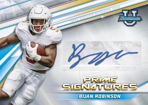 2021-22 Bowman University Football Cards Checklist 5