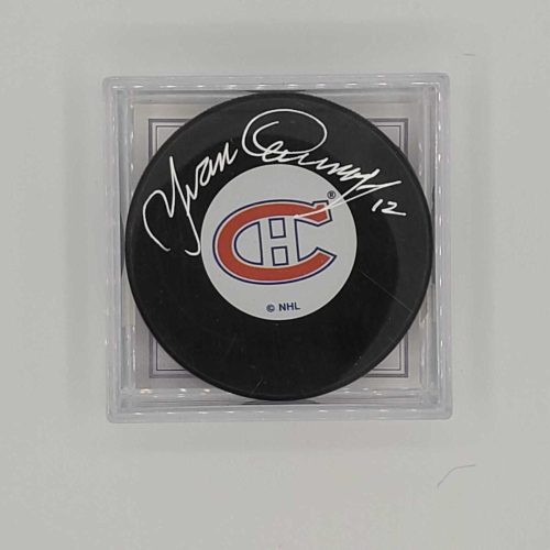 Yvan Cournoyer Autographed Official Puck | Stakk